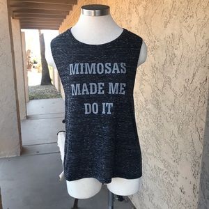 Mimosas made me do it sleeveless tee